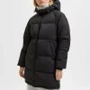SELECTED RE:DOWN® LÅNG MODELL DUNJACKA Black Hot
