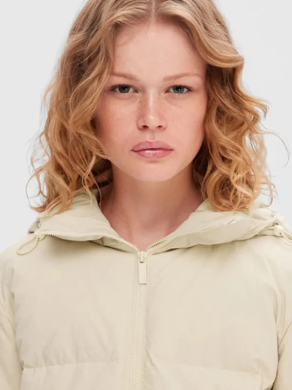 SELECTED RE:DOWN® PUFFERJACKA Beige Sale
