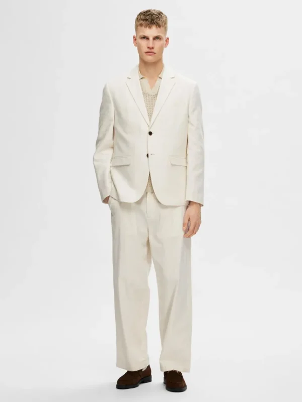SELECTED REGULAR FIT ENKELKNÄPPT KAVAJ White Outlet