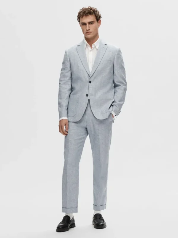 SELECTED REGULAR FIT ENKELKNÄPPT KAVAJ Blue Flash Sale