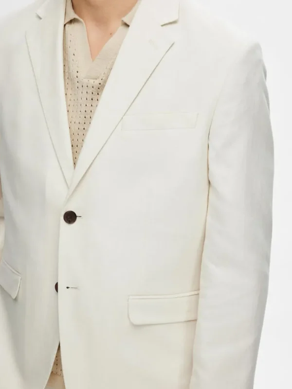 SELECTED REGULAR FIT ENKELKNÄPPT KAVAJ White Outlet