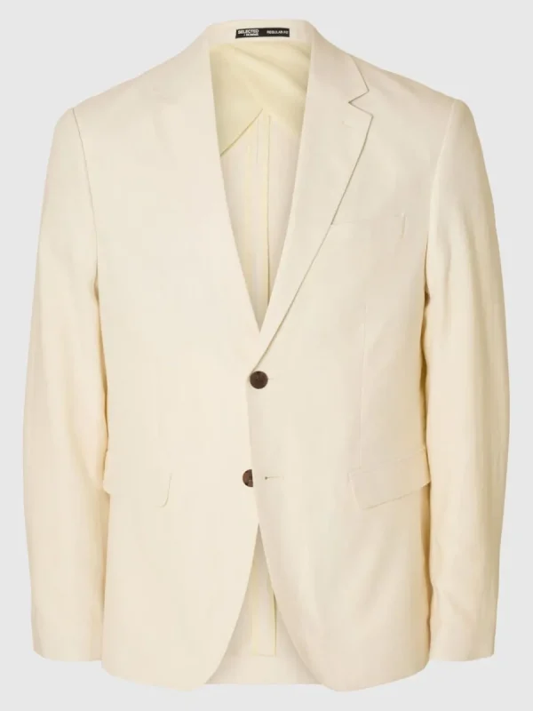SELECTED REGULAR FIT ENKELKNÄPPT KAVAJ White Outlet