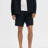 SELECTED REGULAR FIT SHORTS Blue Cheap