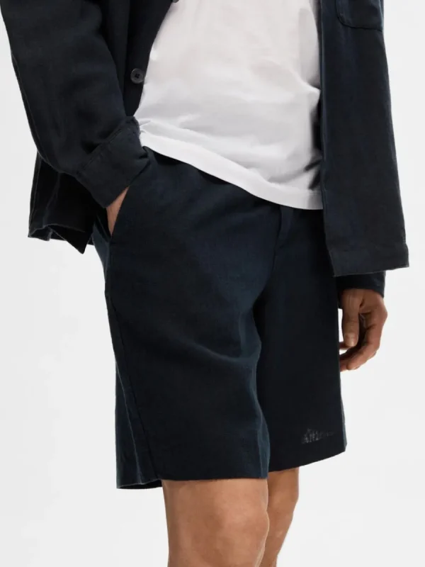 SELECTED REGULAR FIT SHORTS Blue Cheap