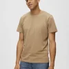 SELECTED REGULAR T-SHIRT Brown Cheap