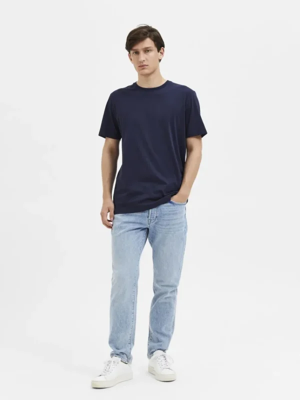 SELECTED REGULAR T-SHIRT Blue Best