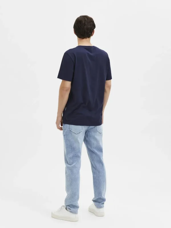 SELECTED REGULAR T-SHIRT Blue Best
