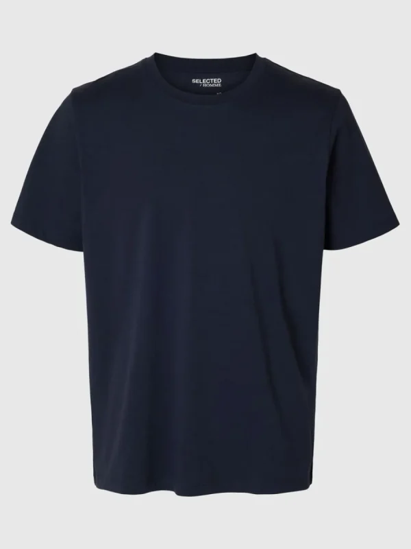 SELECTED REGULAR T-SHIRT Blue Best