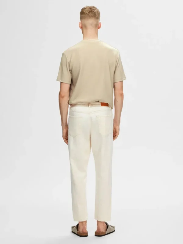 SELECTED 180 RELAXED FIT CROPPED JEANS Beige Clearance