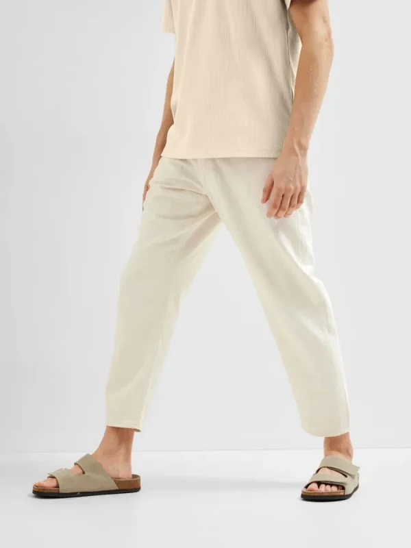 SELECTED 180 RELAXED FIT CROPPED JEANS Beige Clearance