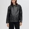 SELECTED RELAXED FIT LÄDERJACKA Black Outlet