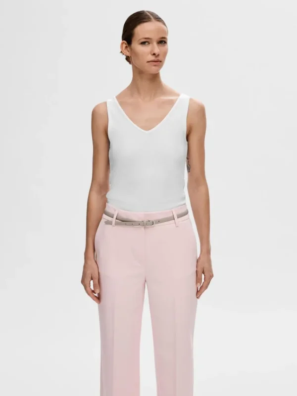 SELECTED RIBBAD LINNE White Best Sale