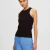 SELECTED RIBBAD LINNE Black Fashion