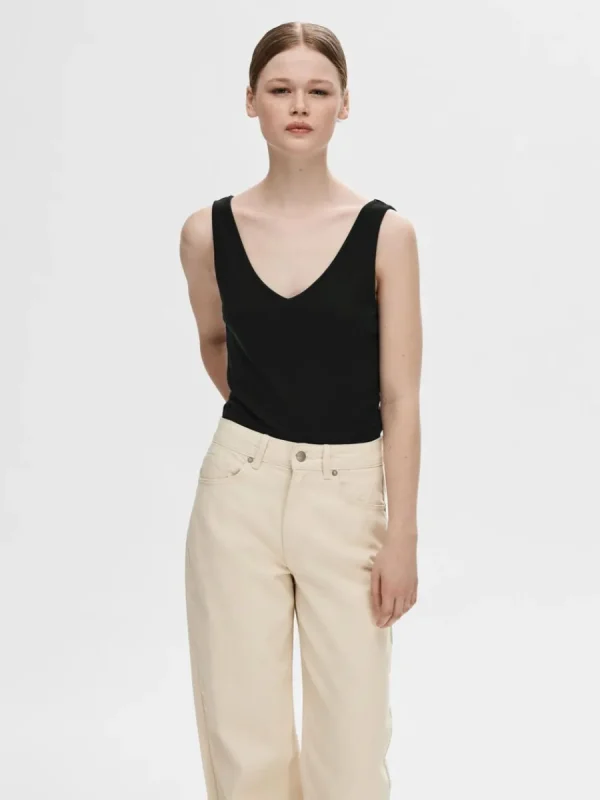 SELECTED RIBBAD LINNE Black Online
