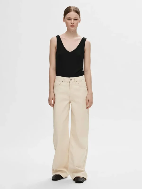 SELECTED RIBBAD LINNE Black Online