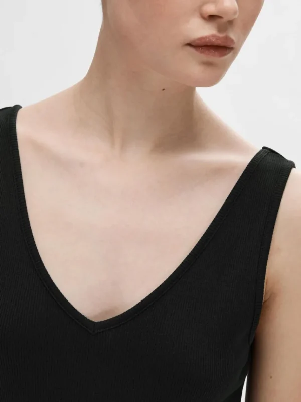 SELECTED RIBBAD LINNE Black Online