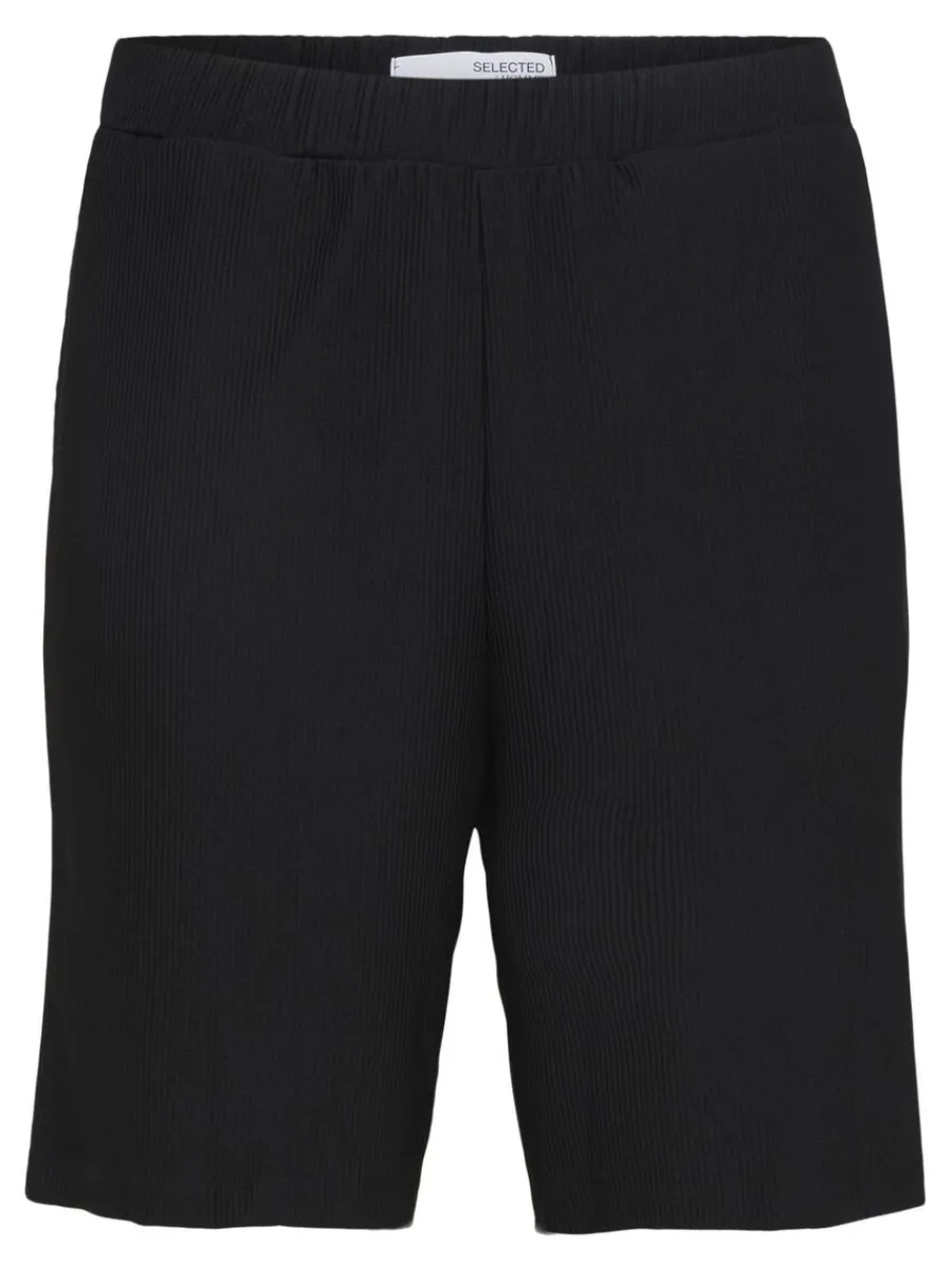 ribbad_shorts_3.webp SELECTED RIBBAD SHORTS Black Best Sale