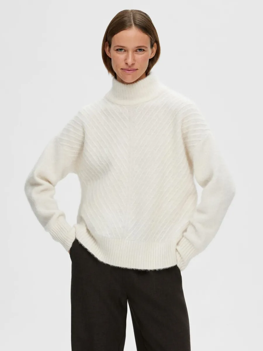 ribbad_trja_0.webp SELECTED RIBBAD TRÖJA Beige Flash Sale