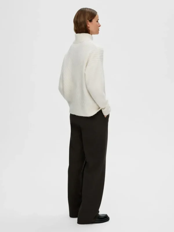 SELECTED RIBBAD TRÖJA Beige Flash Sale
