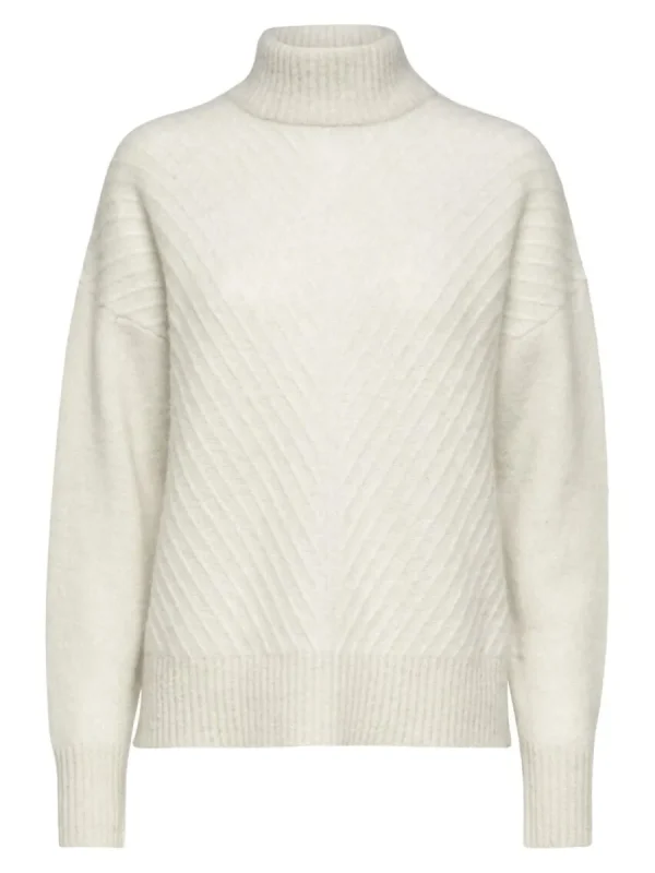 SELECTED RIBBAD TRÖJA Beige Flash Sale