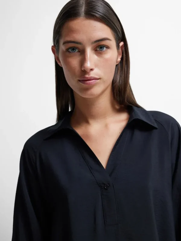SELECTED 3/4-ÄRMAD KORT KLÄNNING Black Online