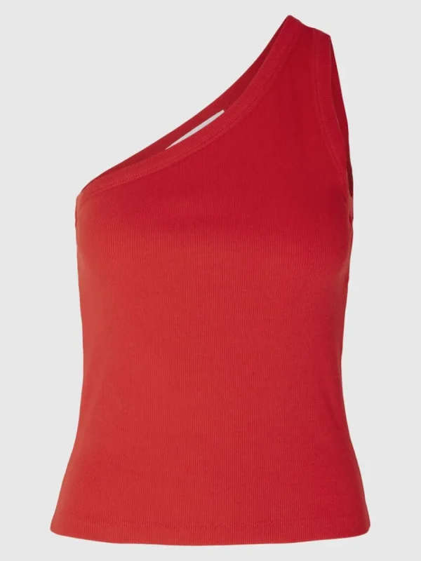 SELECTED ÄRMLÖS ENAXLAD TOPP Red Shop
