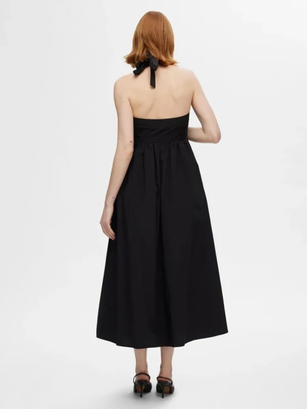 SELECTED ÄRMLÖS HALTERNECKKLÄNNING Black Flash Sale
