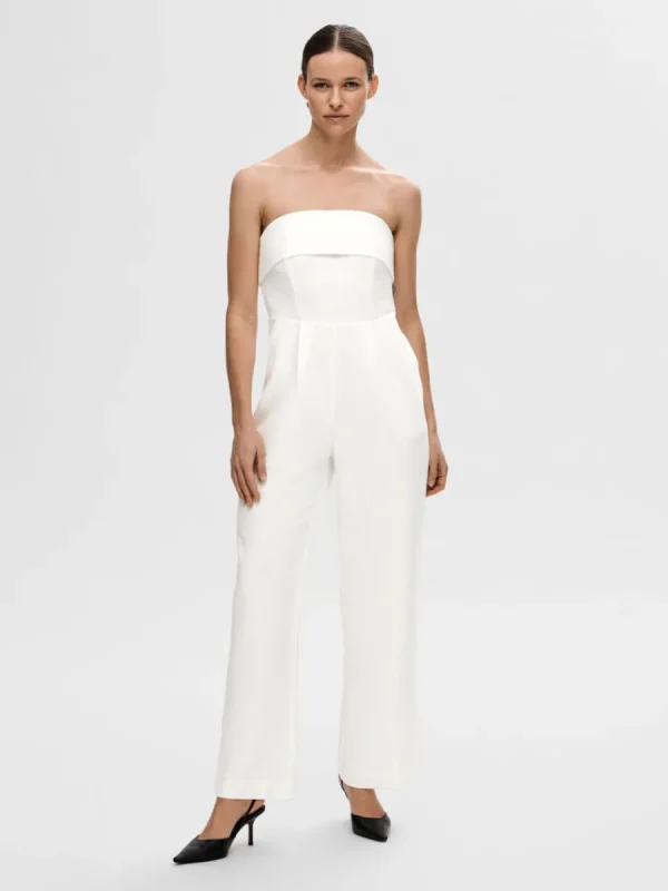 SELECTED ÄRMLÖS JUMPSUIT White Online