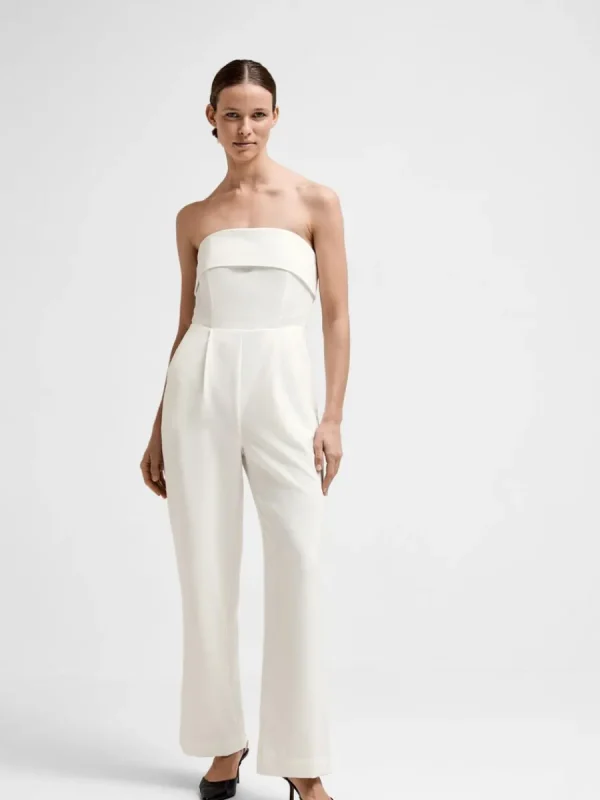 SELECTED ÄRMLÖS JUMPSUIT White Online