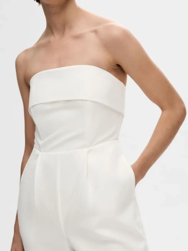 SELECTED ÄRMLÖS JUMPSUIT White Online