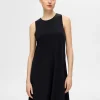 SELECTED ÄRMLÖS KORT KLÄNNING Black Discount