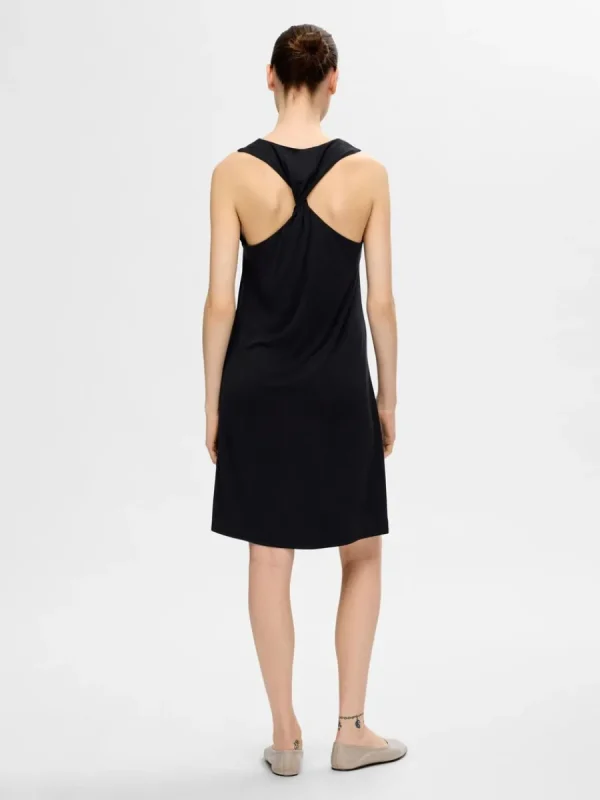 SELECTED ÄRMLÖS KORT KLÄNNING Black Discount