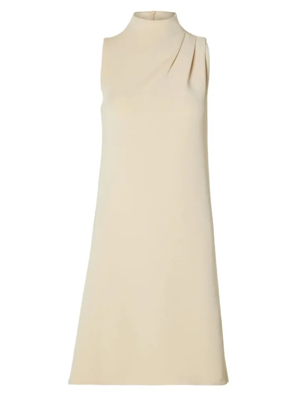 SELECTED ÄRMLÖS KORT KLÄNNING Beige Shop