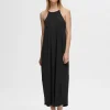 SELECTED ÄRMLÖS MAXIKLÄNNING Black Cheap