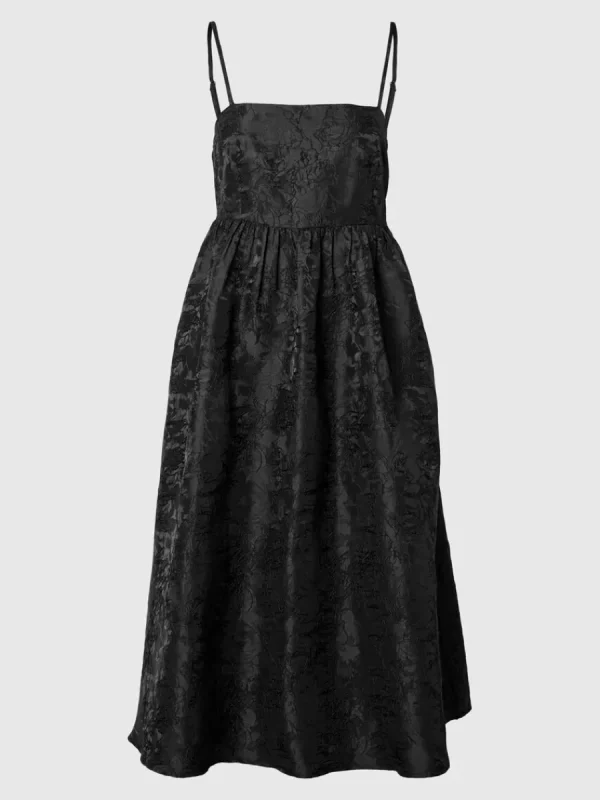 SELECTED ÄRMLÖS MIDIKLÄNNING Black Cheap