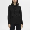 SELECTED ROSETTDETALJ SATINSKJORTA Black Store