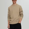 SELECTED RUNDRINGAD TRÖJA Brown Fashion