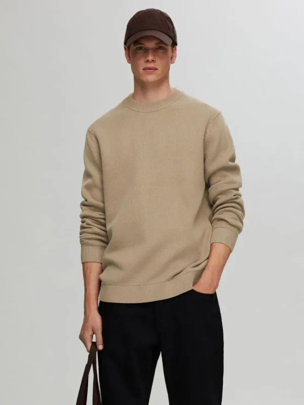 SELECTED RUNDRINGAD TRÖJA Brown Fashion
