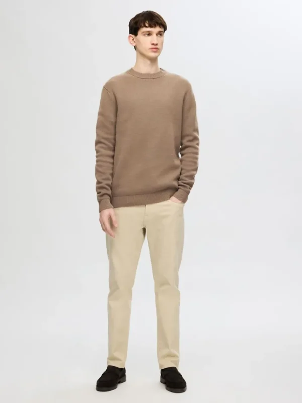 SELECTED RUNDRINGAD TRÖJA Brown Best Sale