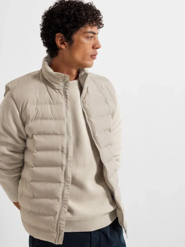 SELECTED RUNDRINGAD TRÖJA Beige Clearance
