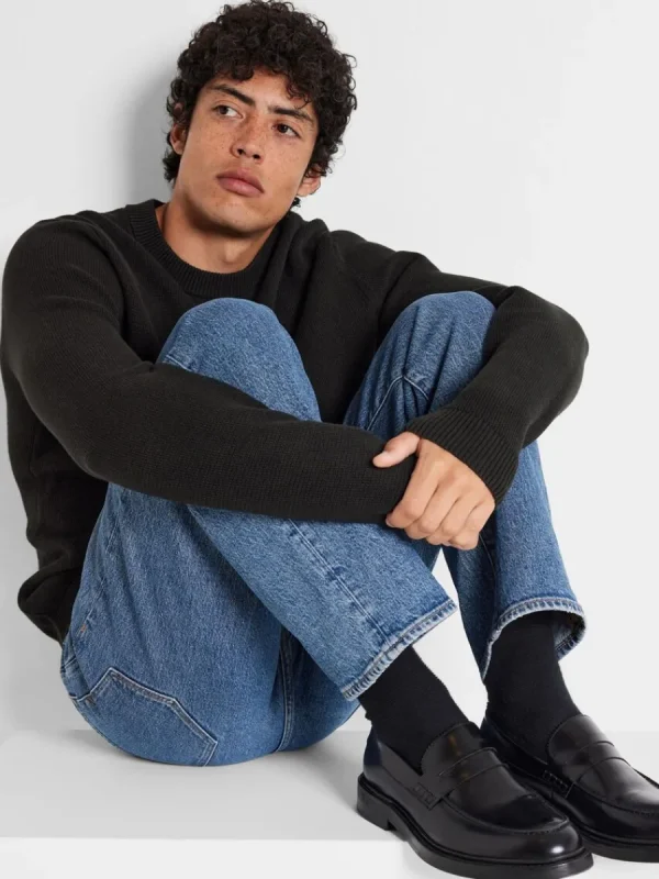 SELECTED RUNDRINGAD TRÖJA Black Cheap