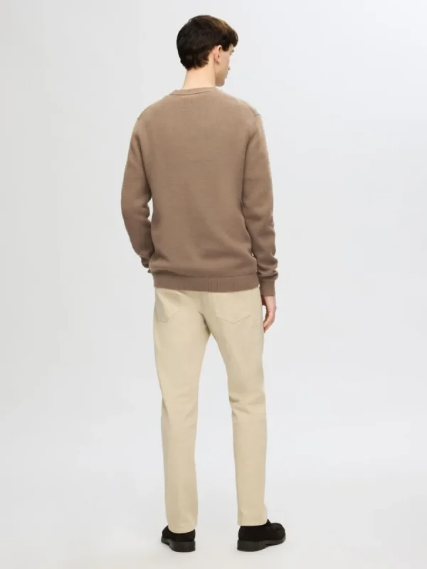 SELECTED RUNDRINGAD TRÖJA Brown Best Sale