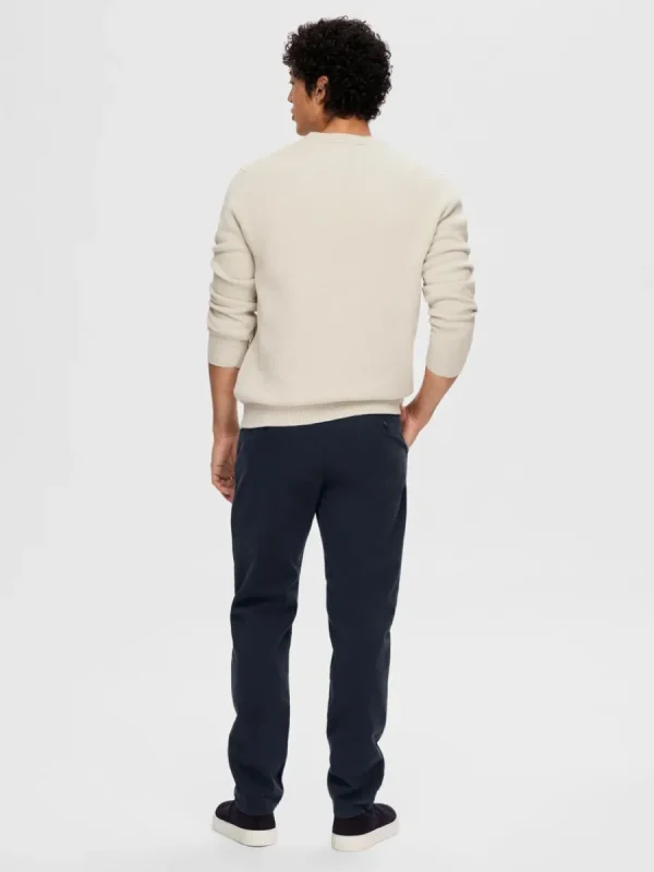 SELECTED RUNDRINGAD TRÖJA Beige Clearance