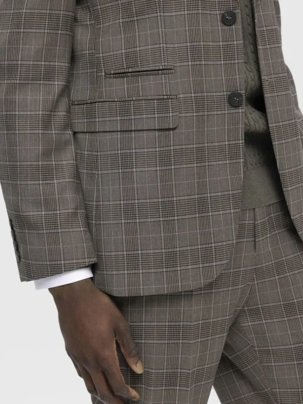 SELECTED RUTIG ENKELKNÄPPT KAVAJ Brown Fashion