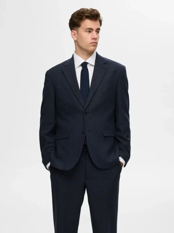 SELECTED RUTIG KAVAJ Blue Flash Sale