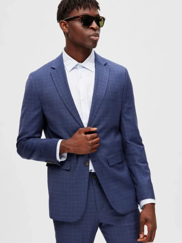 SELECTED RUTIG KAVAJ Blue Best Sale
