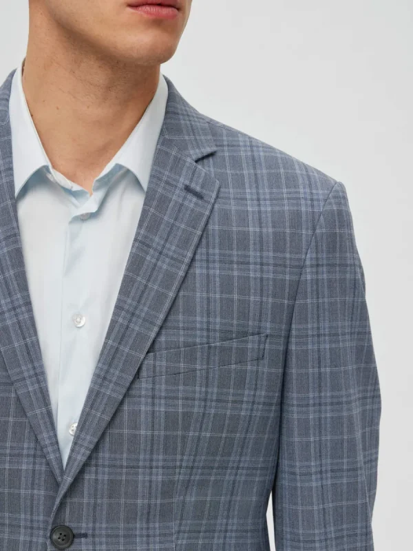SELECTED RUTIG KAVAJ Blue Cheap