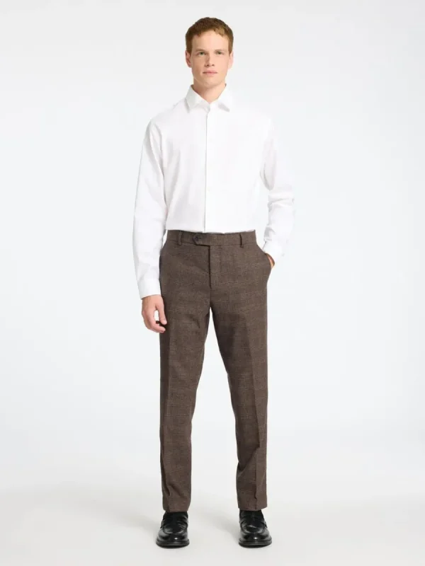 SELECTED RUTIG KOSTYMBYXOR Brown Fashion
