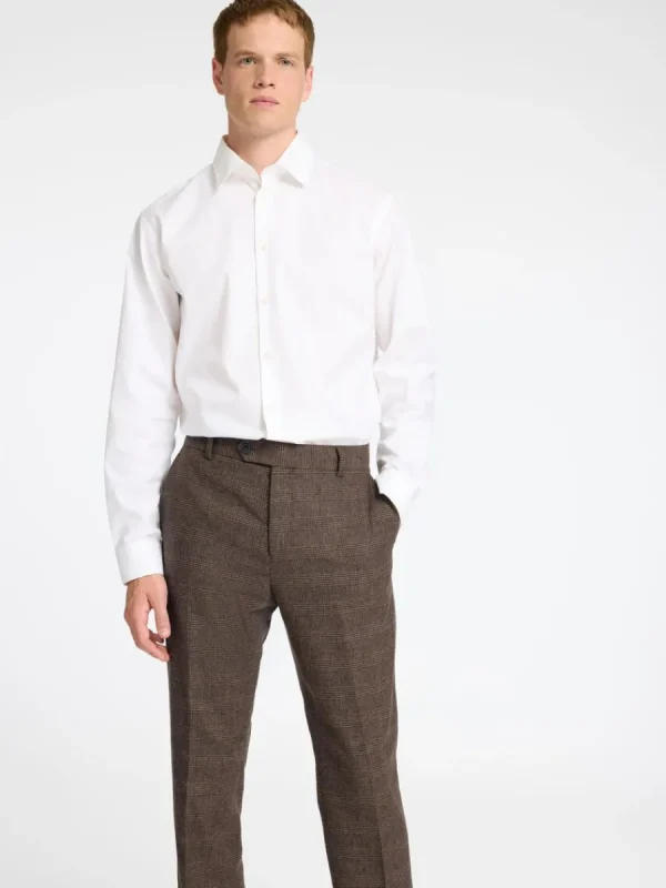 SELECTED RUTIG KOSTYMBYXOR Brown Fashion