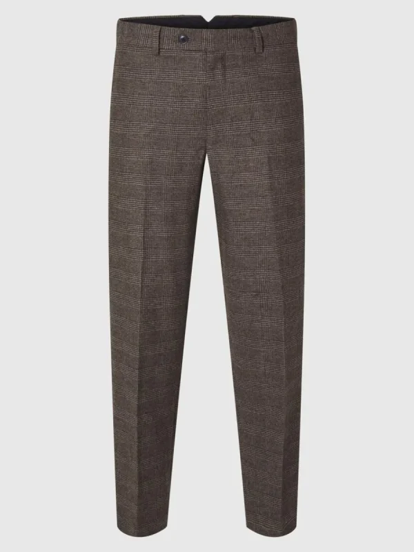 SELECTED RUTIG KOSTYMBYXOR Brown Fashion